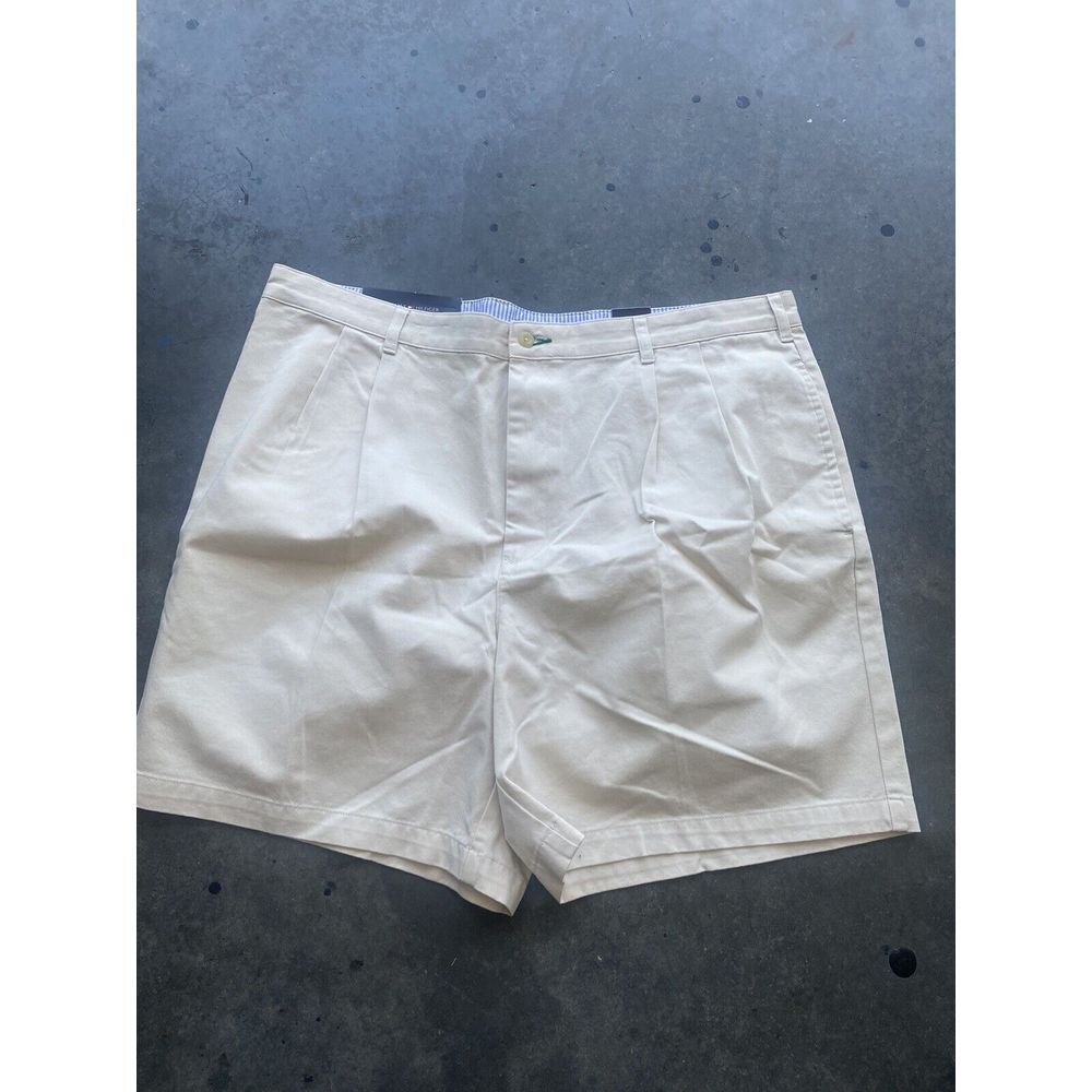 Vintage Tommy Hilfiger Men's Brooklyn‎ Chino Shorts Cream W42 NWT